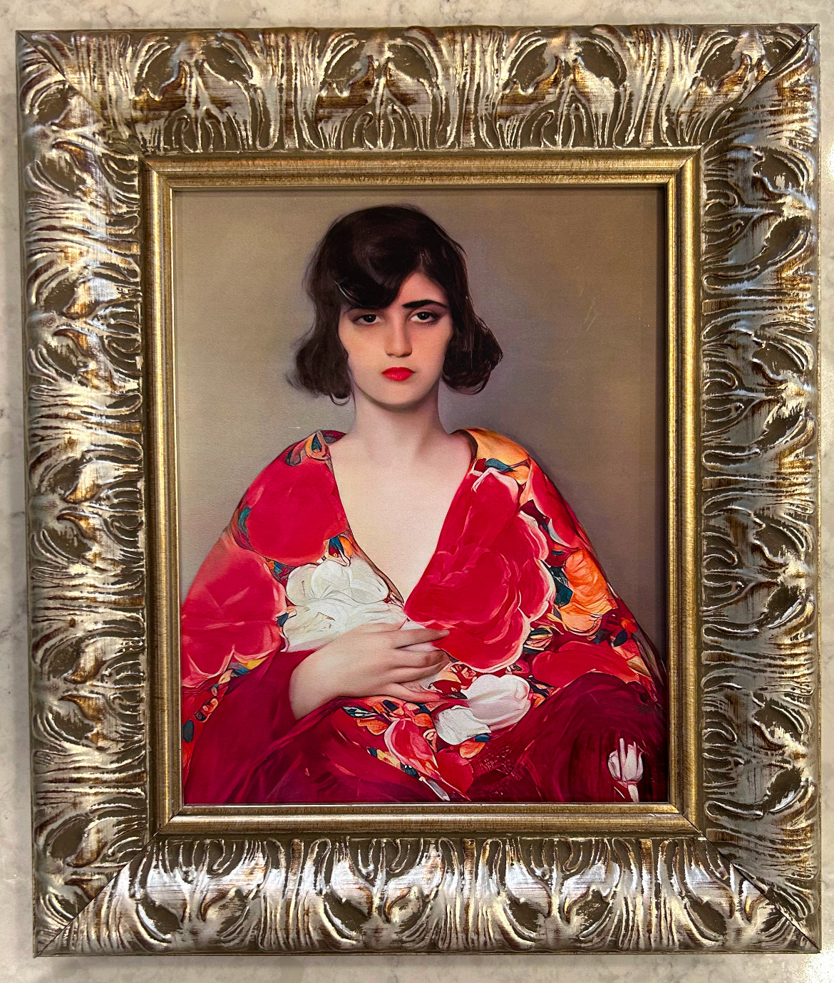 Woman in a Red Kimono