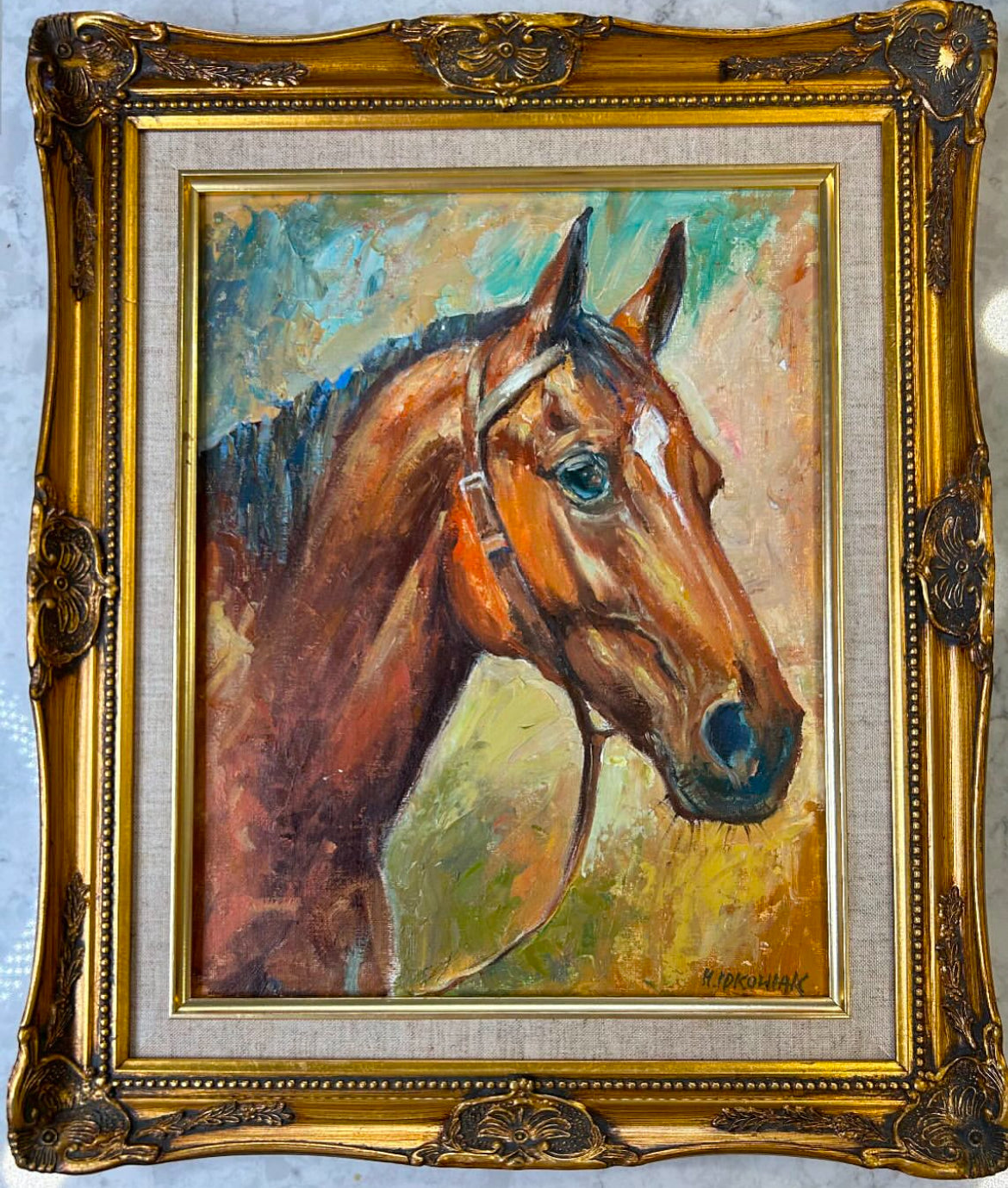Original Horse Oil Painting Signed