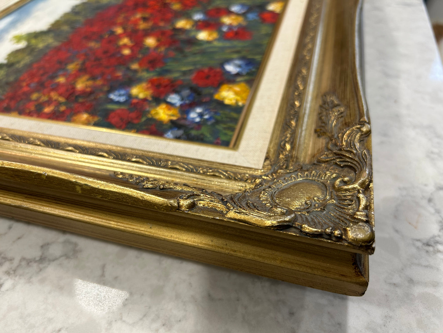 Original Red Floral Landscape