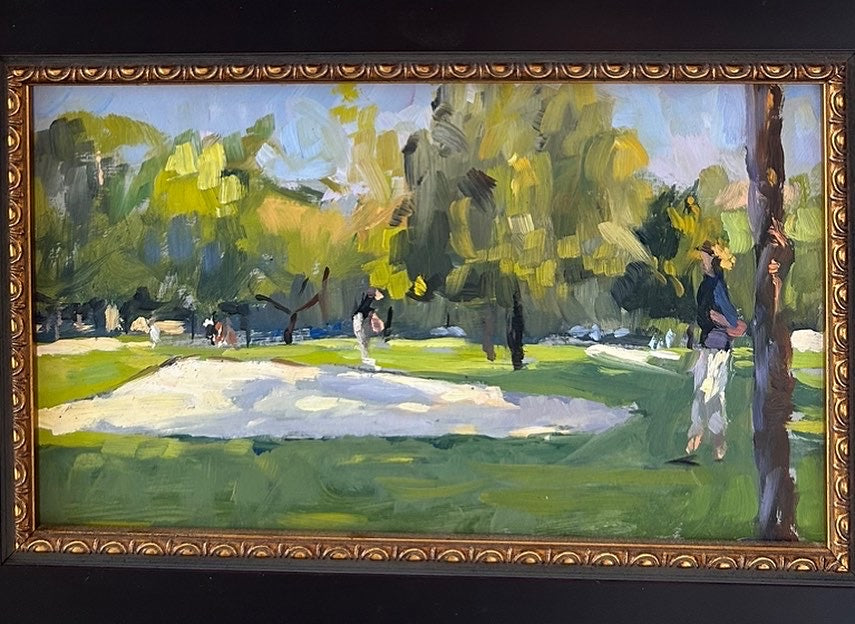 Original Golf Oil on Canvas
