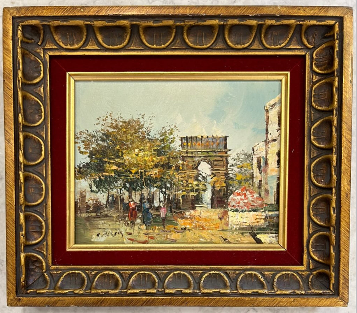 Original oil Parisian Scene